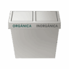 Basurero ecológico de acero inoxidable. BACR 37