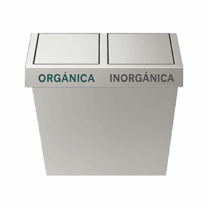 Basurero ecológico de acero inoxidable. BACR 37